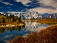 WYOMING Mount Moran and Snake River